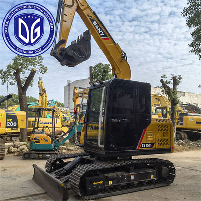 SY75C Wykorzystane koparki SANY Hydrauliczne podnoszenie i noszenie