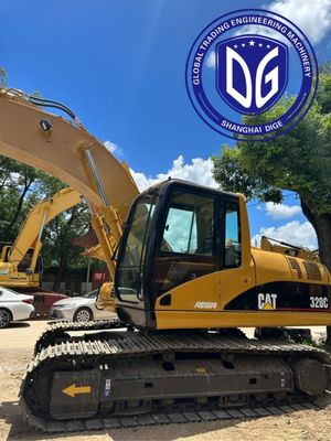 Silnik wysokiego momentu obrotowego 320C używany grabarz Caterpillar 20t z dobrym systemem hydraulicznym