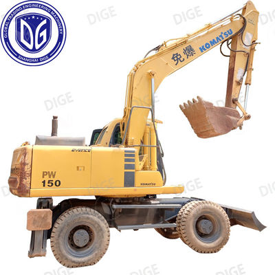 Komatsu PC150W 15 ton używany grabarz kołowy