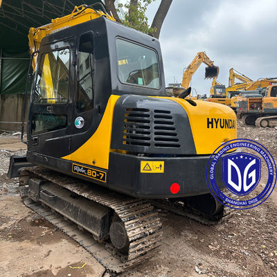 Używany Hyundai 80-7 8Ton Mały Ekskawator Krągły I Hydraulic Excavator W dobrym stanie