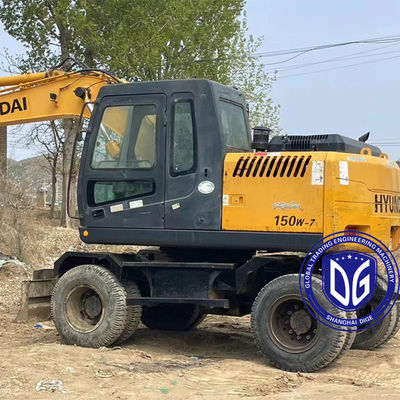 Splendid używany hydrauliczny grabarz Hyundai 150W kołowy grabarz w magazynie w sprzedaży
