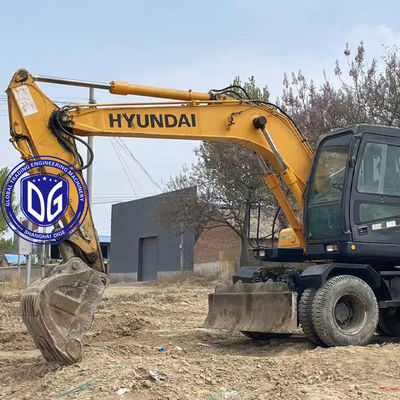 Splendid używany hydrauliczny grabarz Hyundai 150W kołowy grabarz w magazynie w sprzedaży
