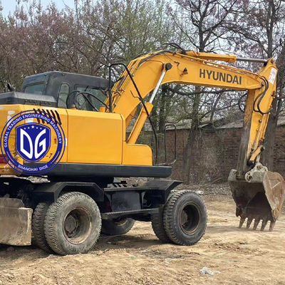 Splendid używany hydrauliczny grabarz Hyundai 150W kołowy grabarz w magazynie w sprzedaży