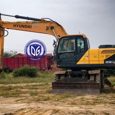 Wielka Brytania Używany Hyundai 210W-9VS Ekskawator na kółkach na sprzedaż Gorąca sprzedaż 21Ton Ekskawator